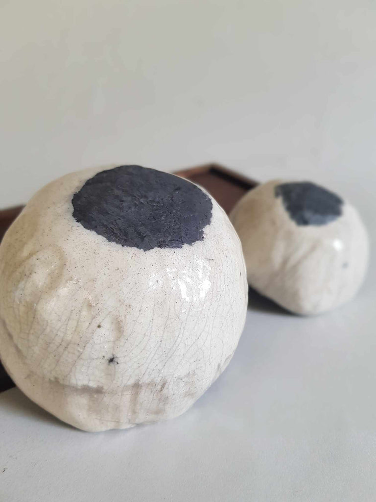 Set of Two Raku Bowls