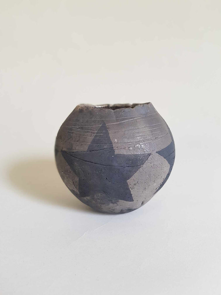 Raku Pinch Pot (Stars)